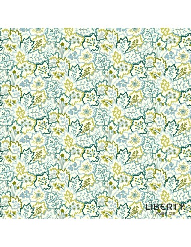 Tree of Life Cascading Leaves  Canopy Greens, Tessuto Verde con Cascata di Foglie - Lyberty Fabrics Liberty Fabrics - 1