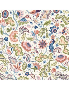 Tree of Life Liberty Tree Woodland Pastels, Tessuto Azzurro con Rami con Animaletti - Lyberty Fabrics Liberty Fabrics - 1