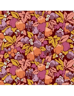 Tree of Life Orchard Harvest Berry Botanicals, Tessuto Viola con Raccolto del Frutteto - Lyberty Fabrics Liberty Fabrics - 1