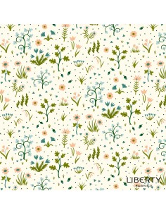 Tree of Life Sapling Wood  Canopy Greens, Tessuto Verde con Boschetto con Alberelli - Lyberty Fabrics Liberty Fabrics - 1
