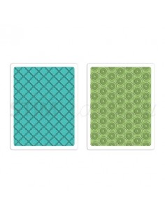 Textured Impressions Embossing Folders 2PK - Playful & Flower Circle Set by SB Ellison - 1