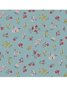 Heirloom 4 Posy Sprig, Tessuto Azzurro con Rametti Fioriti - Liberty Fabrics Liberty Fabrics - 1