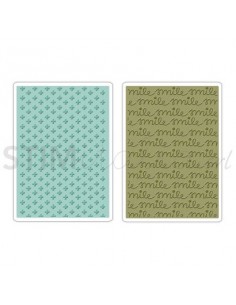 Textured Impressions Embossing Folders 2PK - Smile & Plus Set by KI Memor Ellison - 1