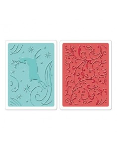 Textured Impressions Embossing Folders 2PK - Starry Night Set by Brenda Walton Ellison - 1