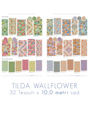 Collezione Tilda Wallflower, 32 tessuti x 10 metri cad. Tilda Fabrics - 1