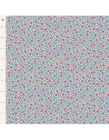 Tilda Wallflower Bellflower Blue, Tessuto Blu Campanule Tilda Fabrics - 1