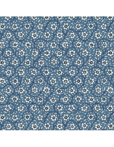 Denim Florals Lily Trail, Tessuto Blu con Sentieri di Gigli - Liberty Fabrics Liberty Fabrics - 1