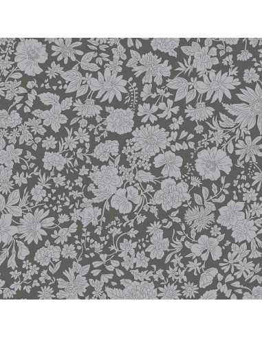 Emily Blossom Charcoal, Tessuto Grigio Carbone con fiori - Liberty Fabrics Liberty Fabrics - 1