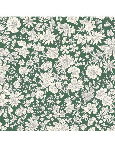 Emily Blossom Evergreen, Tessuto Verde con fiori - Liberty Fabrics Liberty Fabrics - 1