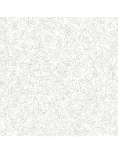 Emily Blossom Ivory, Tessuto Bianco Avorio con fiori - Liberty Fabrics Liberty Fabrics - 1