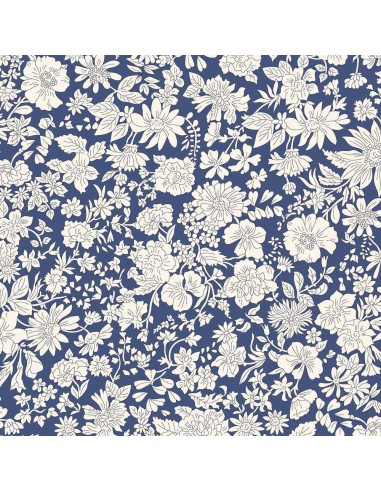 Emily Blossom Sapphire, Tessuto Blu Zaffiro con fiori - Liberty Fabrics Liberty Fabrics - 1