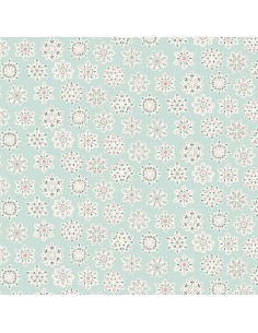 Festive Greetings, Snow Season, Tessuto verde acqua con fiocchi di neve - Liberty Fabrics Liberty Fabrics - 1