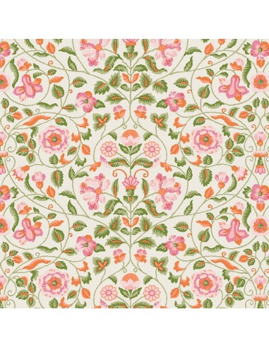 Craft Garden, Tapestry Trail, Tessuto con stampa fiorita tappezzeria rosa su fondo crema - Liberty Fabrics Liberty Fabrics - 1