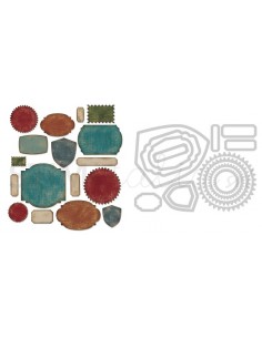 Thinlits Die Set 17PK - Labels by Tim Holtz Ellison - 1