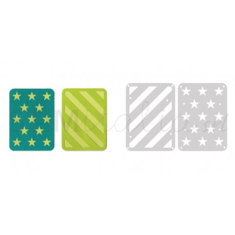 Thinlits Die Set 2PK 3" x 4" Cards n2 by Lori Whitlock Sizzix - Big Shot - 1