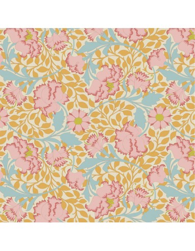 Tilda Songbird Flora Mustard, Tessuto...