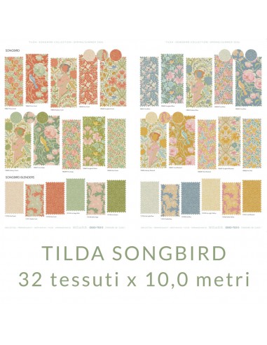 Collezione Tilda Songbird, 32 tessuti x 10 metri cad. Tilda Fabrics - 1