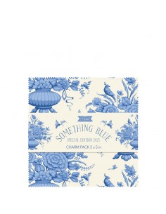 Tilda Something Blue, Charm Pack 40 quadrati da 5 x 5 pollici, 2 per tessuto Collezione Base Tilda Fabrics - 1