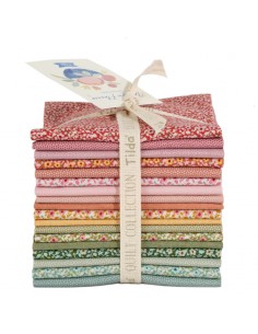 Tilda Something Blue, Fat Eight Applique Flowers Bundle  18 Fat Quarter da 50 x 55 Tilda Fabrics - 1