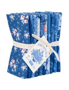 Tilda Something Blue, Fat Quarter Bundle Dark, 10 Fat Quarter da 50 x 55 cm in tonalità scure Tilda Fabrics - 1