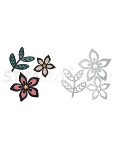 Thinlits Die Set 3PK Intricate African Florals by Craft Asylum Sizzix - Big Shot - 1