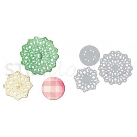 Thinlits Die Set 3PK - Lace, Layering Decorator by Scrappy Cat Ellison - 1