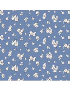 Everlasting, Tumbling Daisy, Tessuto Azzurro con piccole margherite bianche - Liberty Fabrics Liberty Fabrics - 1
