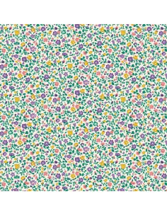 Everlasting, Posy Haze, Tessuto Crema con piccoli fiori viola e gialli - Liberty Fabrics Liberty Fabrics - 1