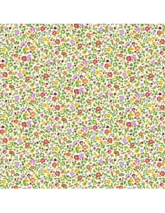 Everlasting, Posy Haze, Tessuto Crema con piccoli fiori rossi e gialli - Liberty Fabrics Liberty Fabrics - 1