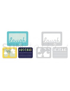 Thinlits Die Set 3PK Laugh Today by Rachael Bright Sizzix - Big Shot - 1