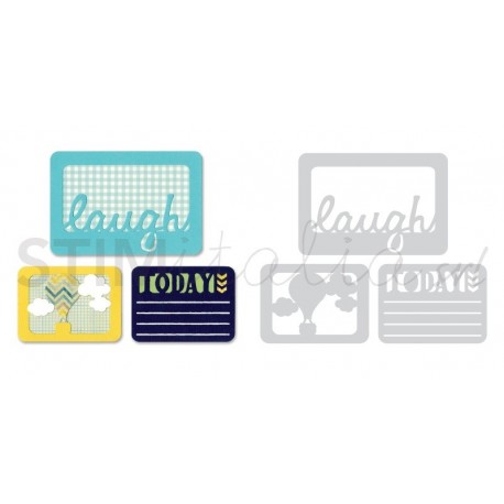 Thinlits Die Set 3PK Laugh Today by Rachael Bright Sizzix - Big Shot - 1