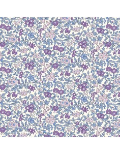 Everlasting, Forget Me Not Blossom, Tessuto Bianco con fiori lilla e viola - Liberty Fabrics Liberty Fabrics - 1