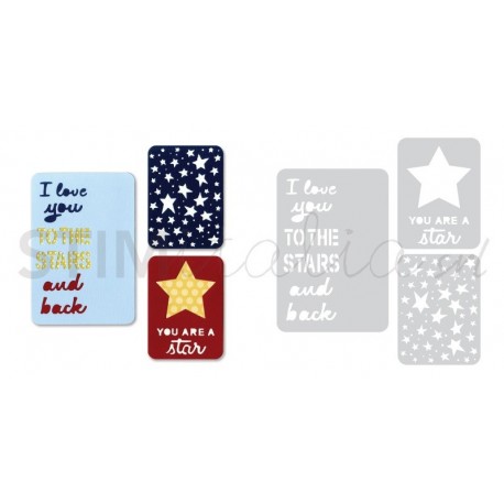 Thinlits Die Set 3PK - Stars by Rachael Bright Sizzix - Big Shot - 1
