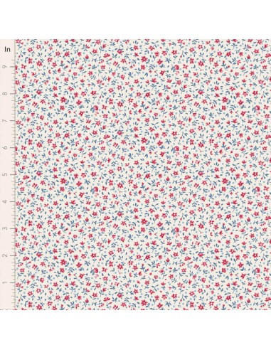 Tilda Village Life Mae Cream, Tessuto Panna con piccoli Fiori Tilda Fabrics - 1