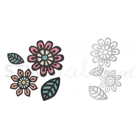 Thinlits Die Set 4PK Intricate Native Florals by Craft Asylum Sizzix - Big Shot - 1