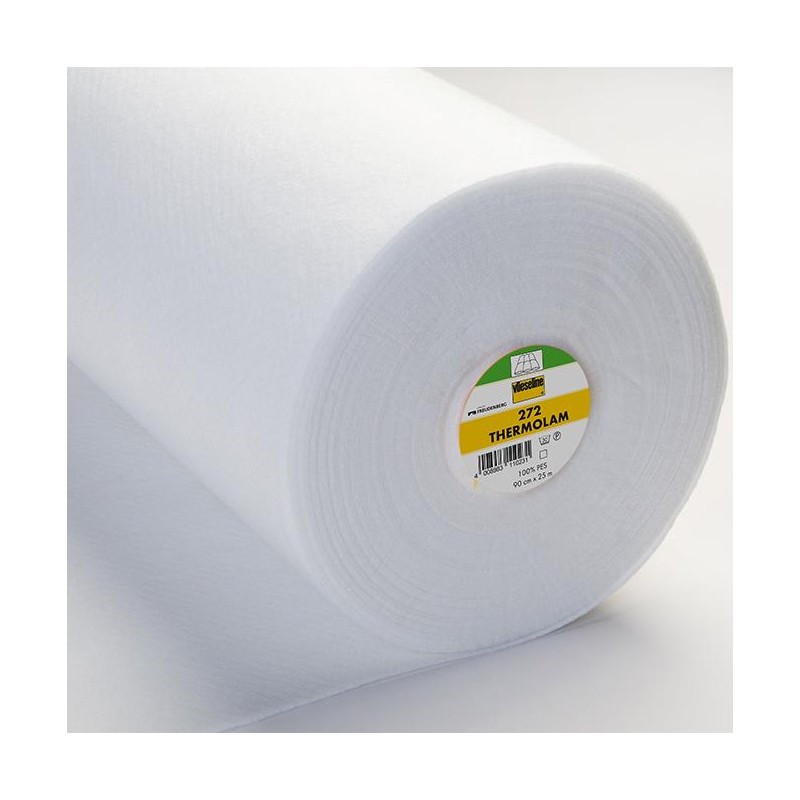 Vlieseline- Ovatta 272HGF THERMOLAN - Imbottitura Termoadesiva Sintetica Pesante, Morbida e Termo Isolante - Bianco h90 cm Vlies