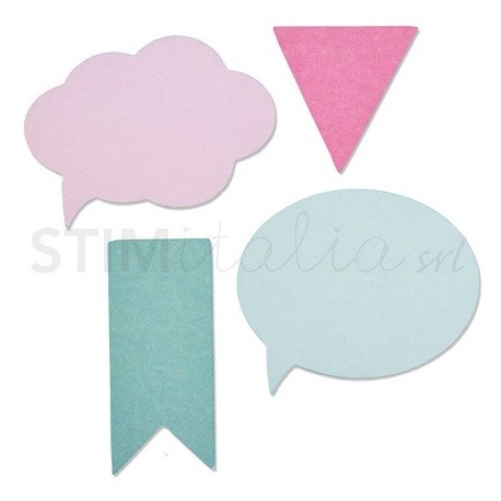 Thinlits Die Set 4PK - Speech Bubbles by Craft Asylum Ellison - 1