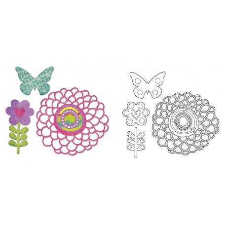 Thinlits Die Set 4PK - Springtime by Echo Park Paper Co. Ellison - 1