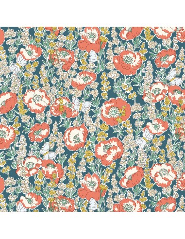 Meadow Flowers, Poppy Breeze, Tessuto...