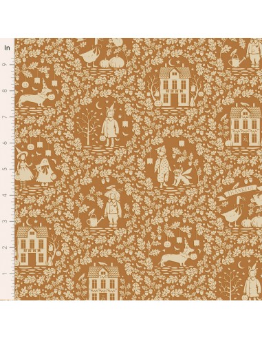 Tilda A Festive Autumn Autumnscenes Caramel, Tessuto Caramello con paesaggi autunnali Tilda Fabrics - 1