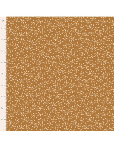 Tilda A Festive Autumn Elly Caramel, Tessuto Caramello con rami di vischio Tilda Fabrics - 1