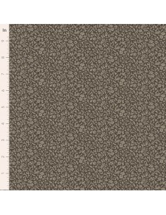 Tilda A Festive Autumn Eve Charcoal, Tessuto Carbone con fiorellini tono su tono Tilda Fabrics - 1