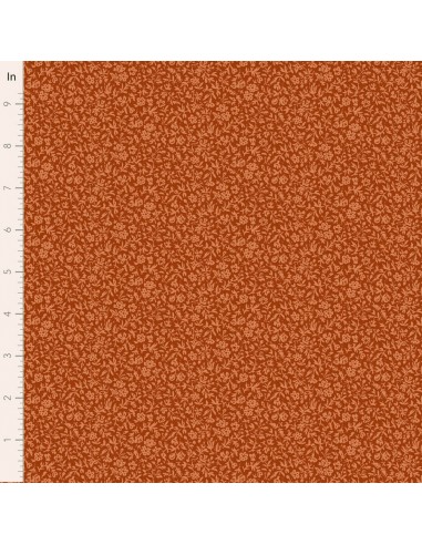Tilda A Festive Autumn Eve Rust, Tessuto Ruggine con fiorellini tono su tono Tilda Fabrics - 1