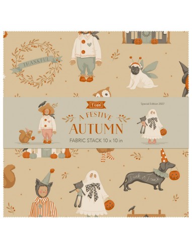 Tilda A Festive Autumn Fabric Stack, 40 Quadrati 10 x 10 pollici 2 per tessuto Tilda Fabrics - 1