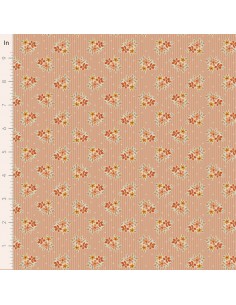 Tilda A Festive Autumn Nancy Tea Rose, Tessuto Rosa Antico a righe con piccoli fiori Tilda Fabrics - 1