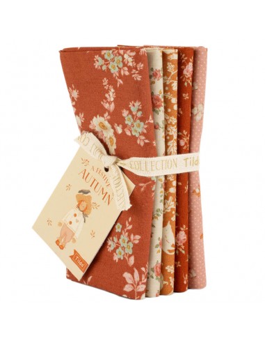 Tilda A Festive Autumn Rust, 5 Fat Quarter 48 x 53 cm Ruggine Tilda Fabrics - 1