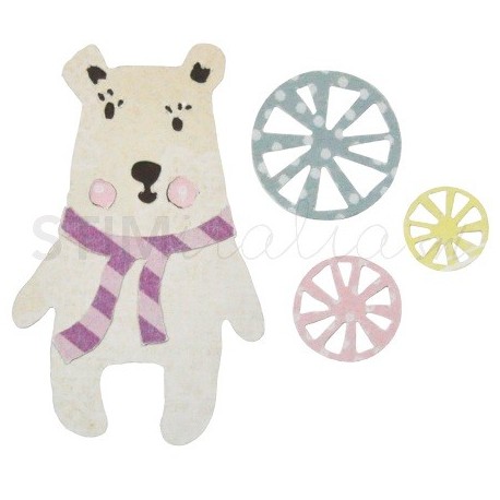 Thinlits Die Set 6PK Friendship Bear by Craft Asylum Sizzix - Big Shot - 1
