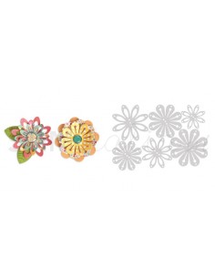 Thinlits Die Set 6PK - Simple Flowers by Lori Whitlock Ellison - 1