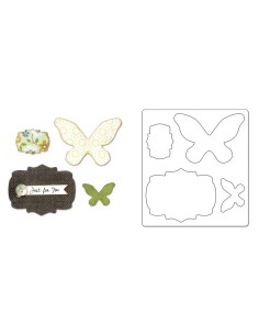 Bigz Die - Butterflies & Labels by Karen Burniston Ellison - 1