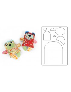 Bigz L Die Maggie & Quincy (Small Bear) by JJ Sizzix - Big Shot - 1